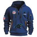 Carolina Panthers Premium NFL Quarter Zip Hoodie