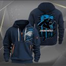 Carolina Panthers Scratch Logo NFL Quarter Zip Hoodie Ver 222