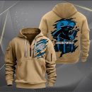 Carolina Panthers Scratch Logo NFL Quarter Zip Hoodie Ver 222