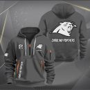 Carolina Panthers White Logo NFL Quarter Zip Hoodie