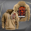 Chicago Bears Scratch Logo NFL Quarter Zip Hoodie Ver 219