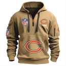 Chicago Bears Premium NFL Quarter Zip Hoodie