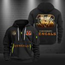 Cincinnati Bengals Golden Logo NFL Quarter Zip Hoodie
