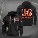 Cincinnati Bengals Logo NFL Quarter Zip Hoodie Ver 259