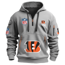 Cincinnati Bengals Premium NFL Quarter Zip Hoodie
