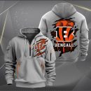 Cincinnati Bengals Scratch Logo NFL Quarter Zip Hoodie Ver 227