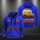 Cleveland Browns Golden Logo NFL Quarter Zip Hoodie