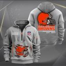 Cleveland Browns Monster Scratch 2 Logo NFL Quarter Zip Hoodie