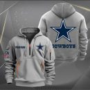 Dallas Cowboys Logo NFL Quarter Zip Hoodie