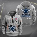 Dallas Cowboys Monster Scratch 2 Logo NFL Quarter Zip Hoodie