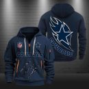 Dallas Cowboys Monster Scratch Logo NFL Quarter Zip Hoodie