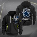 Dallas Cowboys Scratch Logo NFL Quarter Zip Hoodie Ver 231