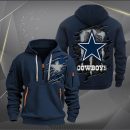 Dallas Cowboys Scratch Logo NFL Quarter Zip Hoodie Ver 231