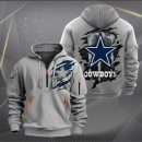 Dallas Cowboys Scratch Logo NFL Quarter Zip Hoodie Ver 231