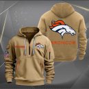Denver Broncos Logo NFL Quarter Zip Hoodie Ver 255