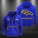 Denver Broncos Golden Logo NFL Quarter Zip Hoodie