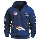 Denver Broncos Premium NFL Quarter Zip Hoodie