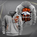 Denver Broncos Scratch Logo NFL Quarter Zip Hoodie Ver 244