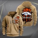 Denver Broncos Scratch Logo NFL Quarter Zip Hoodie Ver 244