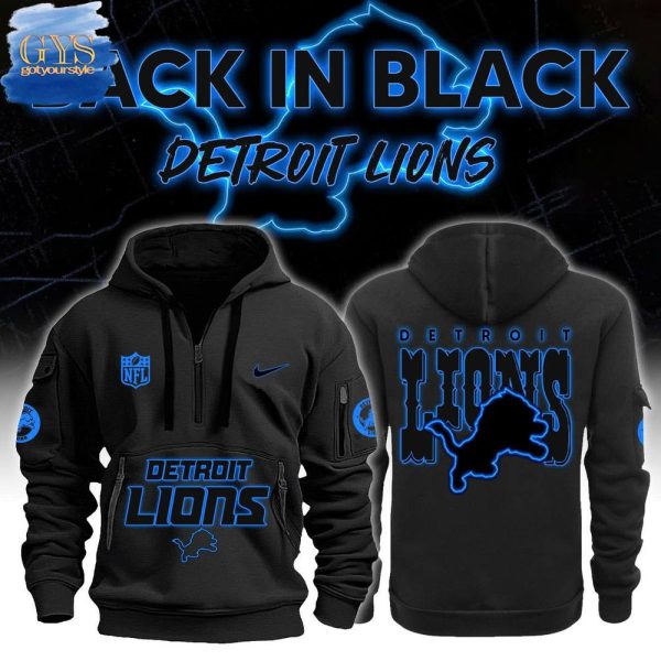 Detroit Lions 2024 Back In Black Limited Edition Quarter Zip Hoodie