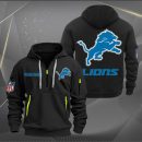 Detroit Lions Logo NFL Quarter Zip Hoodie Ver 258