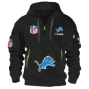 Detroit Lions Premium NFL Quarter Zip Hoodie