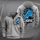 Detroit Lions Scratch Logo NFL Quarter Zip Hoodie Ver 226