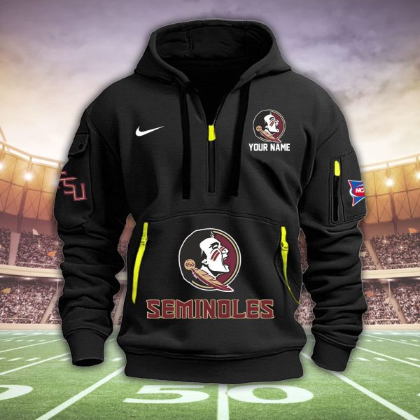 Florida State Seminoles Quarter Zip Hoodie Set - Image 2