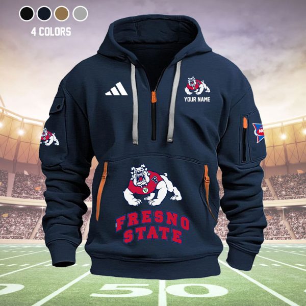 Fresno State Bulldogs Quarter Zip Hoodie - Image 2