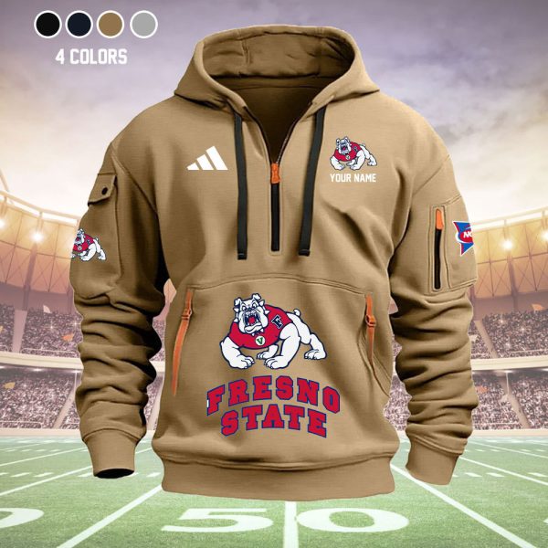 Fresno State Bulldogs Quarter Zip Hoodie - Image 3