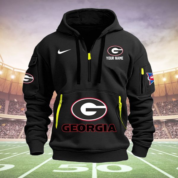 Georgia Bulldogs Quarter Zip Hoodie Ver 68 - Image 2