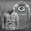 Green Bay Packers Monster Scratch 2 Logo NFL Quarter Zip Hoodie