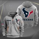 Houston Texans Logo NFL Quarter Zip Hoodie Ver 266