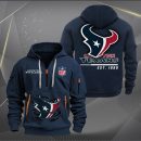 Houston Texans Monster Scratch 2 Logo NFL Quarter Zip Hoodie