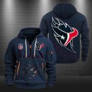 Houston Texans Monster Scratch Logo NFL Quarter Zip Hoodie