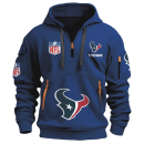 Houston Texans Premium NFL Quarter Zip Hoodie