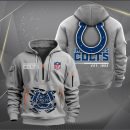 Indianapolis Colts Monster Scratch 2 Logo NFL Quarter Zip Hoodie
