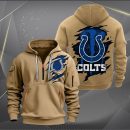 Indianapolis Colts Scratch Logo NFL Quarter Zip Hoodie Ver 246
