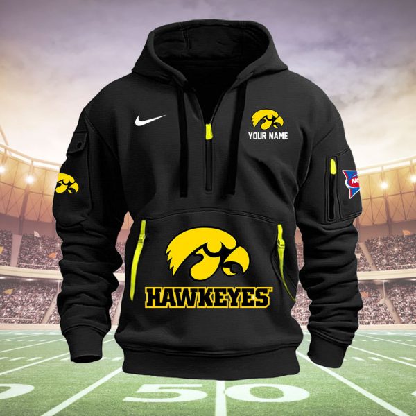 Iowa Hawkeyes Quarter Zip Hoodie Ver 3