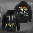 Jacksonville Jaguars Golden Logo NFL Quarter Zip Hoodie