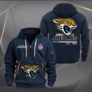 Jacksonville Jaguars Golden Logo NFL Quarter Zip Hoodie