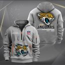 Jacksonville Jaguars Golden Logo NFL Quarter Zip Hoodie