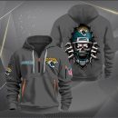 Jacksonville Jaguars Football Player Skull Quarter Zip Hoodie