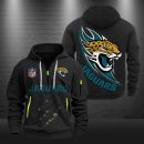 Jacksonville Jaguars Monster Scratch Logo NFL Quarter Zip Hoodie