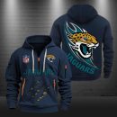 Jacksonville Jaguars Monster Scratch Logo NFL Quarter Zip Hoodie