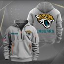 Jacksonville Jaguars Logo NFL Quarter Zip Hoodie Ver 265