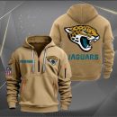 Jacksonville Jaguars Logo NFL Quarter Zip Hoodie Ver 265