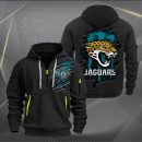 Jacksonville Jaguars Scratch Logo NFL Quarter Zip Hoodie Ver 234