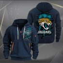 Jacksonville Jaguars Scratch Logo NFL Quarter Zip Hoodie Ver 234