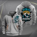Jacksonville Jaguars Scratch Logo NFL Quarter Zip Hoodie Ver 234